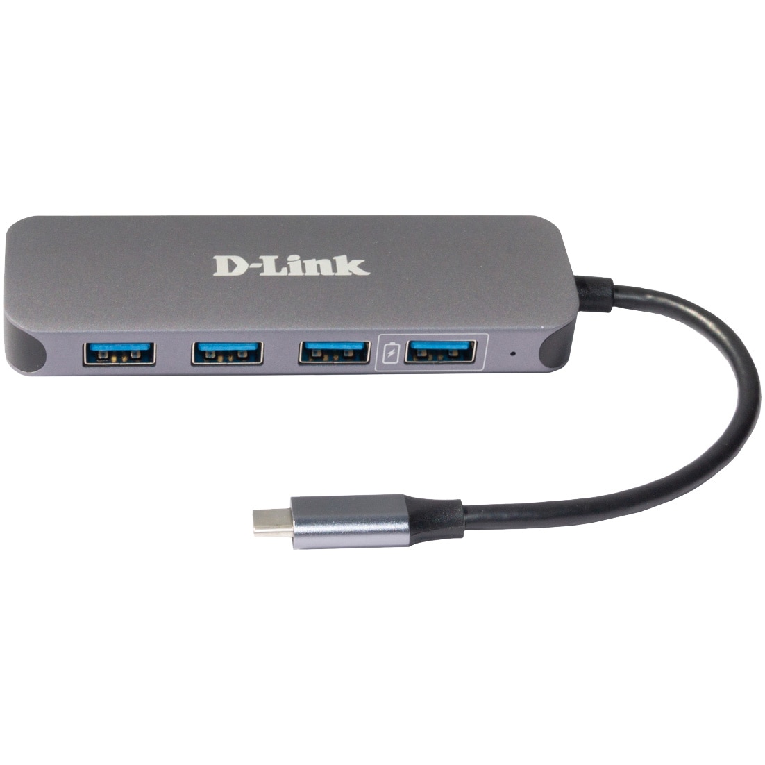 HUB USB D-LINK DUB-2340, USB Type C, cablu 10 cm, metalic, argintiu