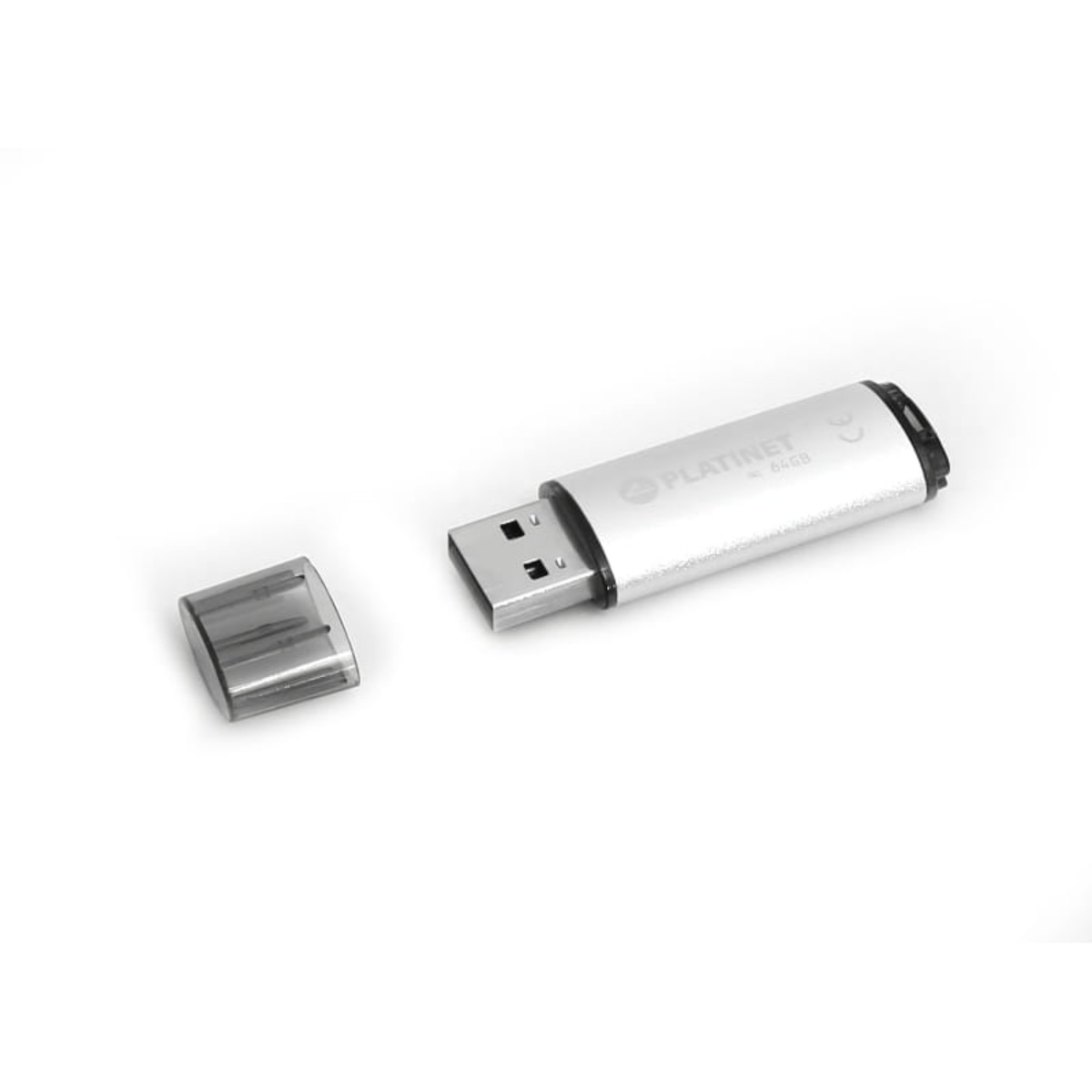Memorie USB 2.0 Platinet 64Gb, X-Depo 43613, cu capac, argintie 64 GB Argintiu