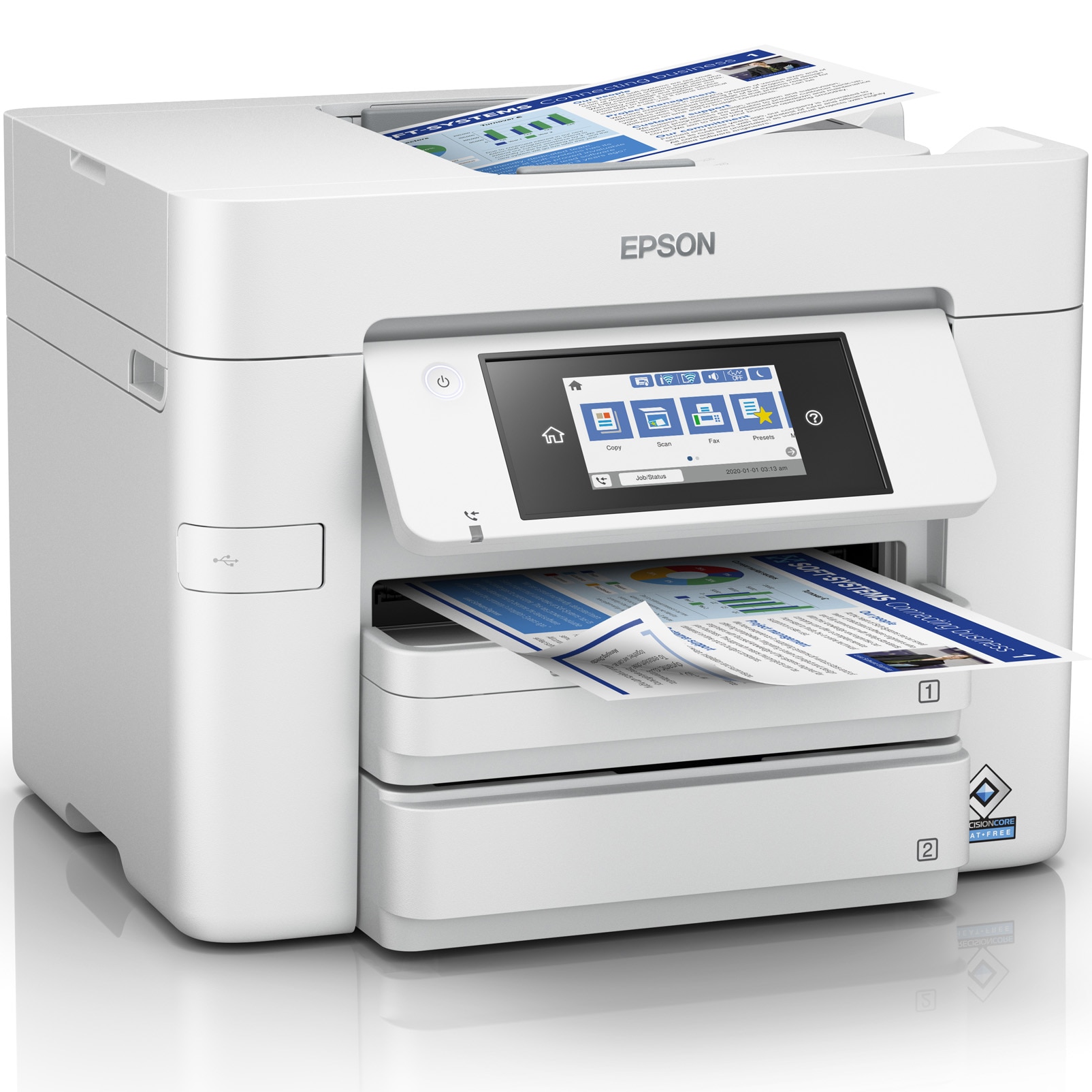 Multifunctional inkjet color Epson WorkForce Pro WF-C4810DTWF, ADF, Duplex, Retea, Wireless, A4