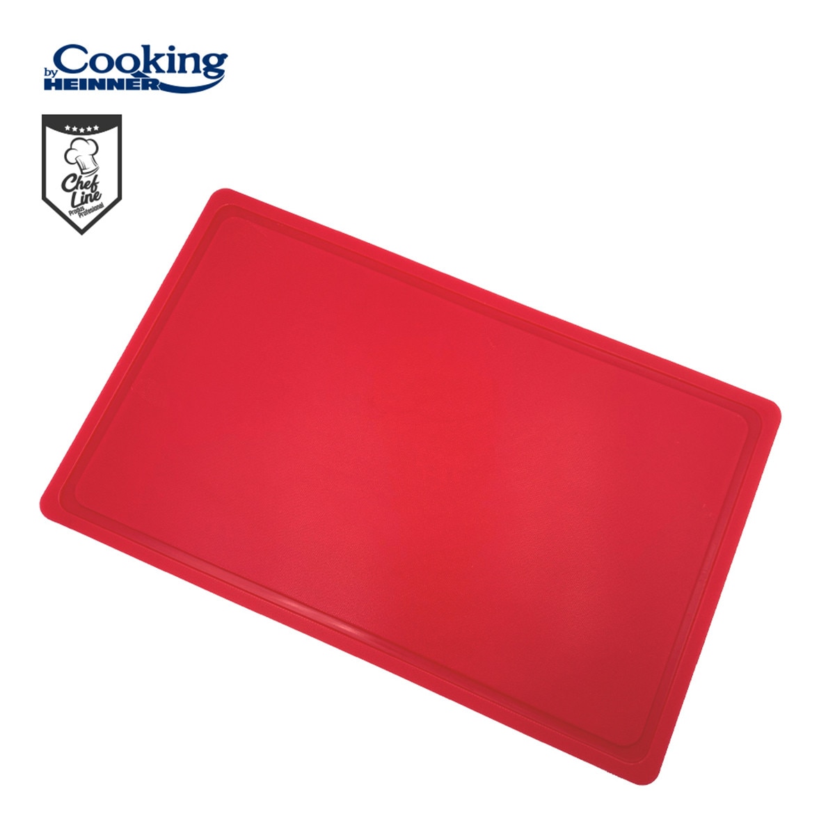 Tocator cu sant Cooking by Heinner HACCP GN1/1, 53 x 32.5 x 2 cm, rosu