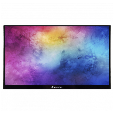 Monitor Portabil Touchscreen LED IPS Verbatim, 17.3'', Full HD, 6ms, HDR, FreeSync, 2x USB-C, HDMI, USB, PMT-17