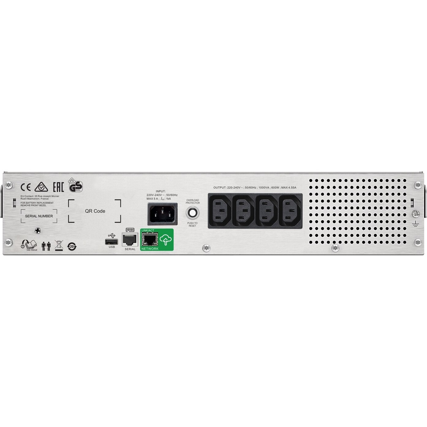 UPS SMART 1000VA LCD RM 2U/SMC1000I-2UC APC