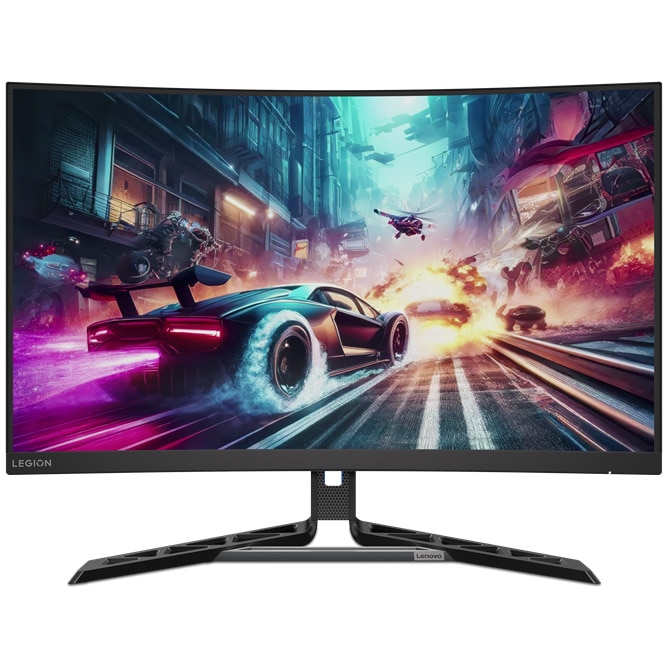 Monitor Gaming Curbat LED VA Lenovo Legion R32qc-30, 31.5" QHD (2560x1440), 180Hz, 0.5 ms (MPRT), AMD FreeSync™, Anti-glare, 1500R, Eyesafe, Boxe 3W x2, 2x HDMI, Display Port, Pivot, negru