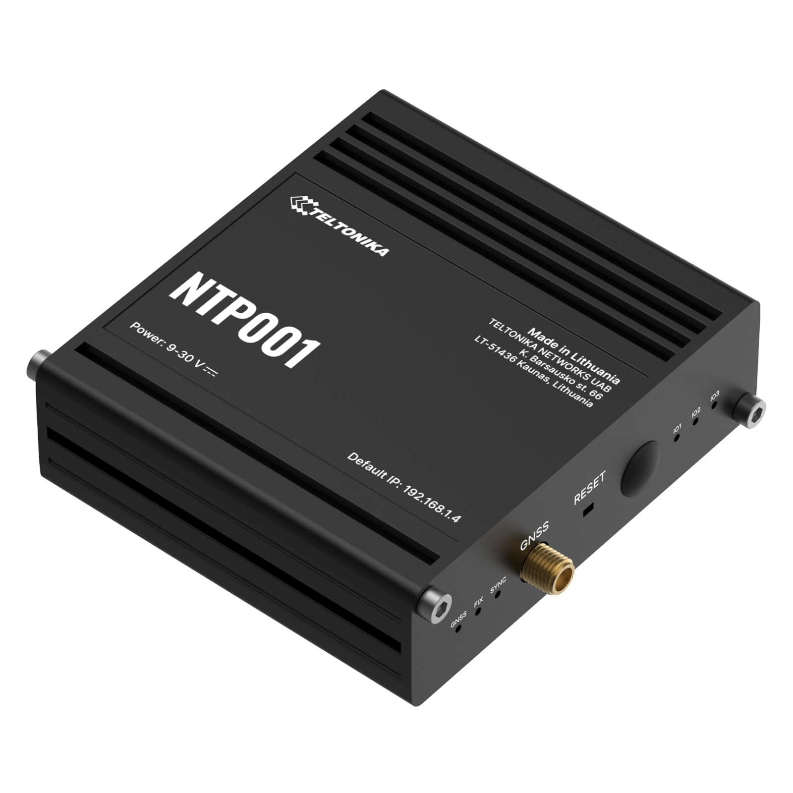 Server NTP Teltonika NTP001, GPS, precizie +/-1 ms, temperatura -40C la 75C, montaj pe DIN rail sau perete