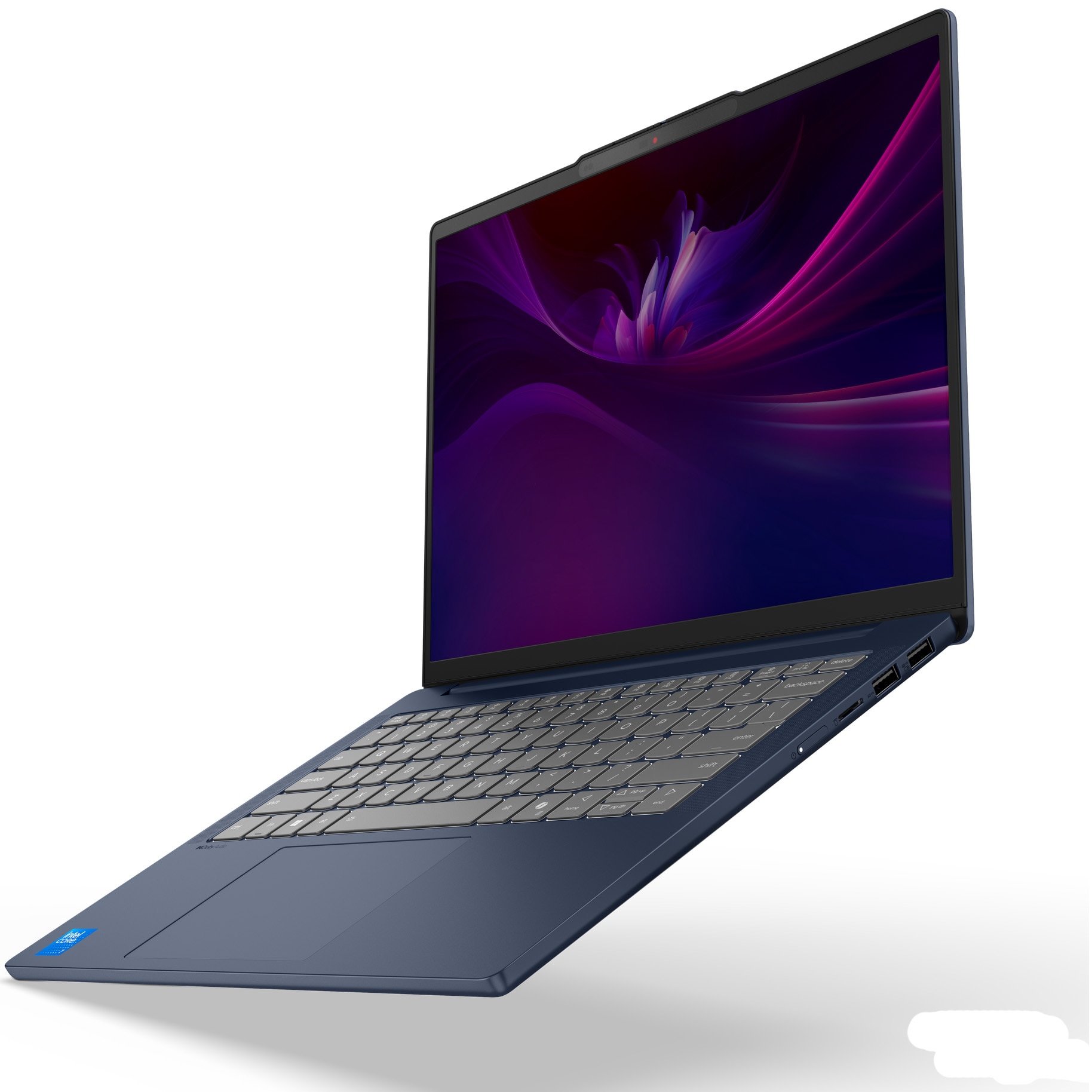 Laptop Lenovo IdeaPad Slim 5 14IRH10R cu procesor Intel® Core™ 7 240H pana la 5.2GHz, 14" WUXGA, OLED, 32GB DDR5 RAM, 1TB SSD, Intel® Graphics, No OS, Cosmic Blue