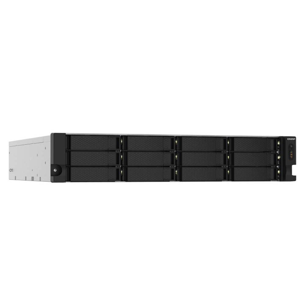 NAS, QNAP, TS-1232PXU-RP-4G, Cu 12 sertare, Cortex-A57 4x1,7GHz, 1x4GB RAM, 2x2.5G/1G/100M, 2x10GbE SFP+, Negru/Gri