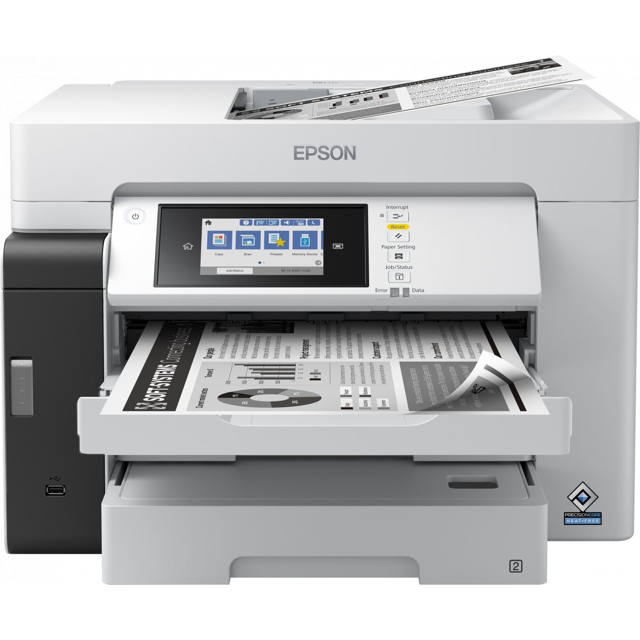 Multifunctional inkjet monocrom CISS Epson EcoTank Pro M15180, Format A3, Duplex, Retea, Wireless