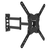 Suport de perete extensibil, Equip, Metal, 23"-55", 30 kg, inclinare/rotire, Negru