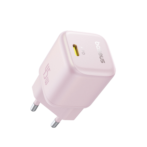 Incarcator retea Baseus PicoGo, 45W, USB-C, Fast Charger, Roz