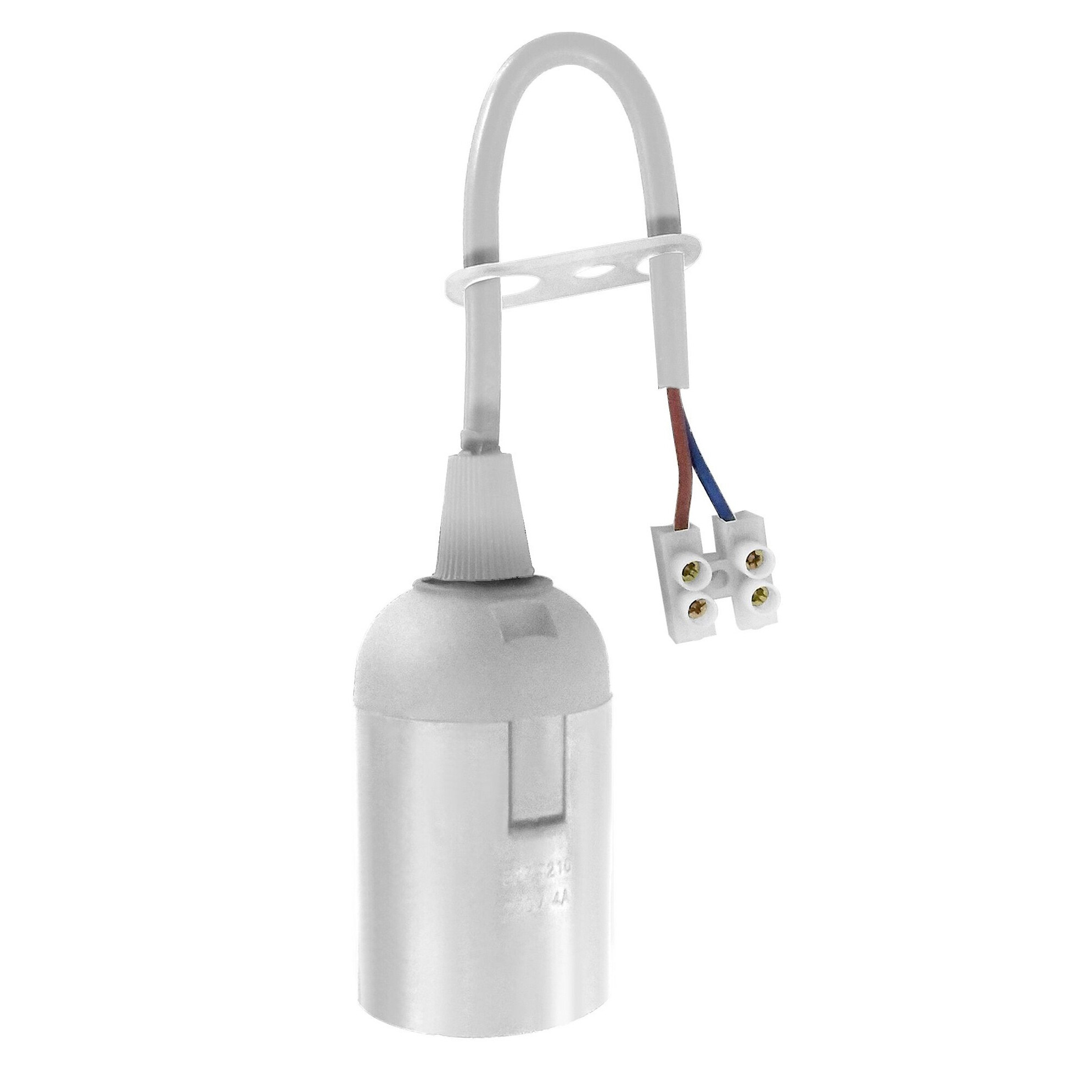 Dulie bec E27 Virone LH/E27-20/W/PZ, cu cablu si bloc terminal, alba