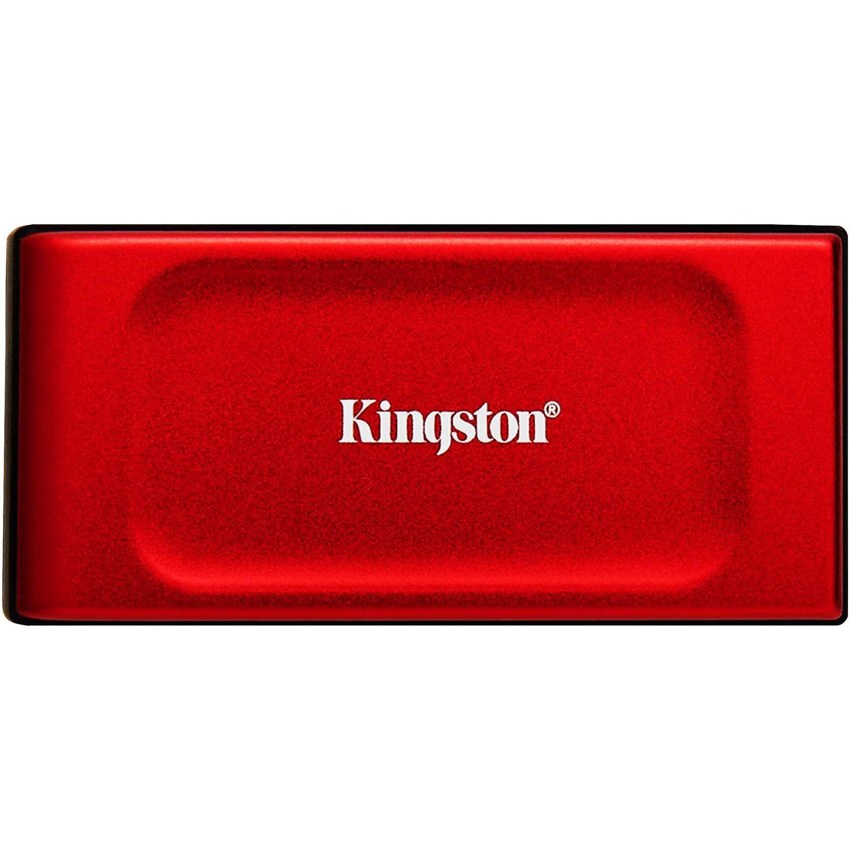 SSD extern, Kingston, XS1000R, 2TB, pana la 1050MB/s, USB 3.2 Gen 2, rosu