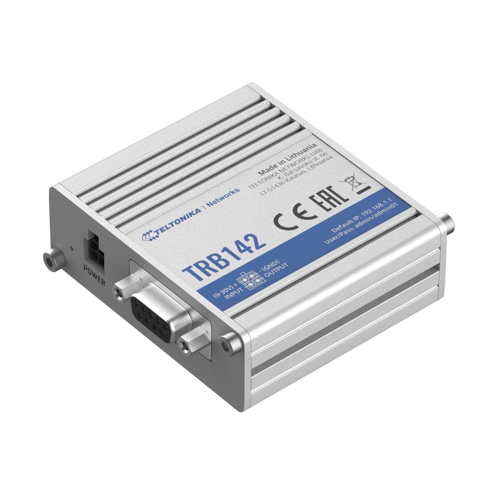 Placa de retea, Teltonika, TRB142, LTE Cat 1, RS232, management de la distanta