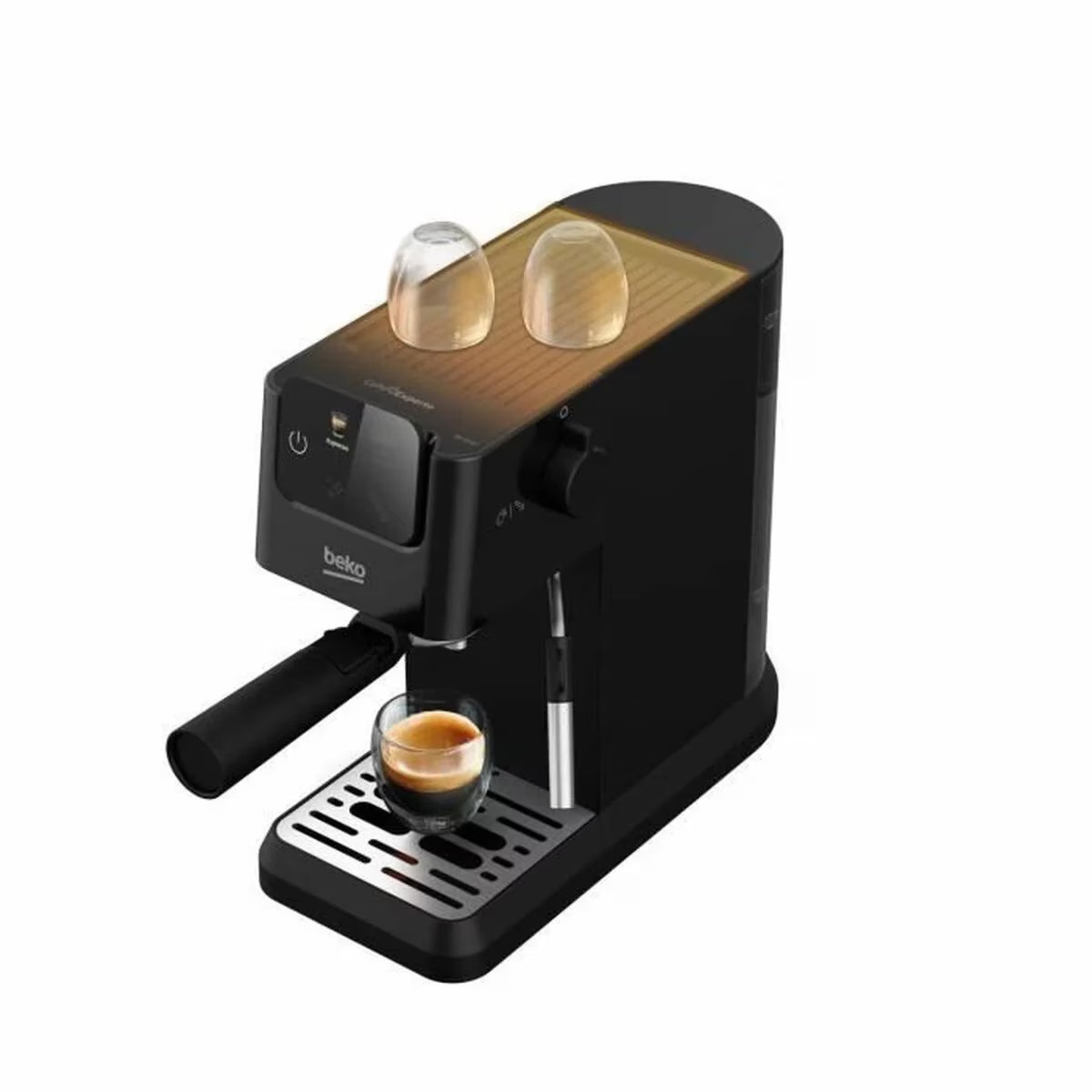 Resigilat Espressor manual Beko CaffeExperto CEP5302B, 1628 W, Presiune 15 bar, Capacitate 1.1 l, Cafea macinata, Negru