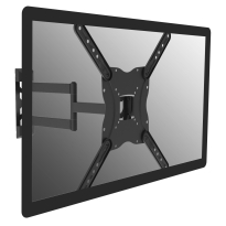 Suport de perete extensibil, Equip, Metal, 23"-55", 30 kg, inclinare/rotire, Negru