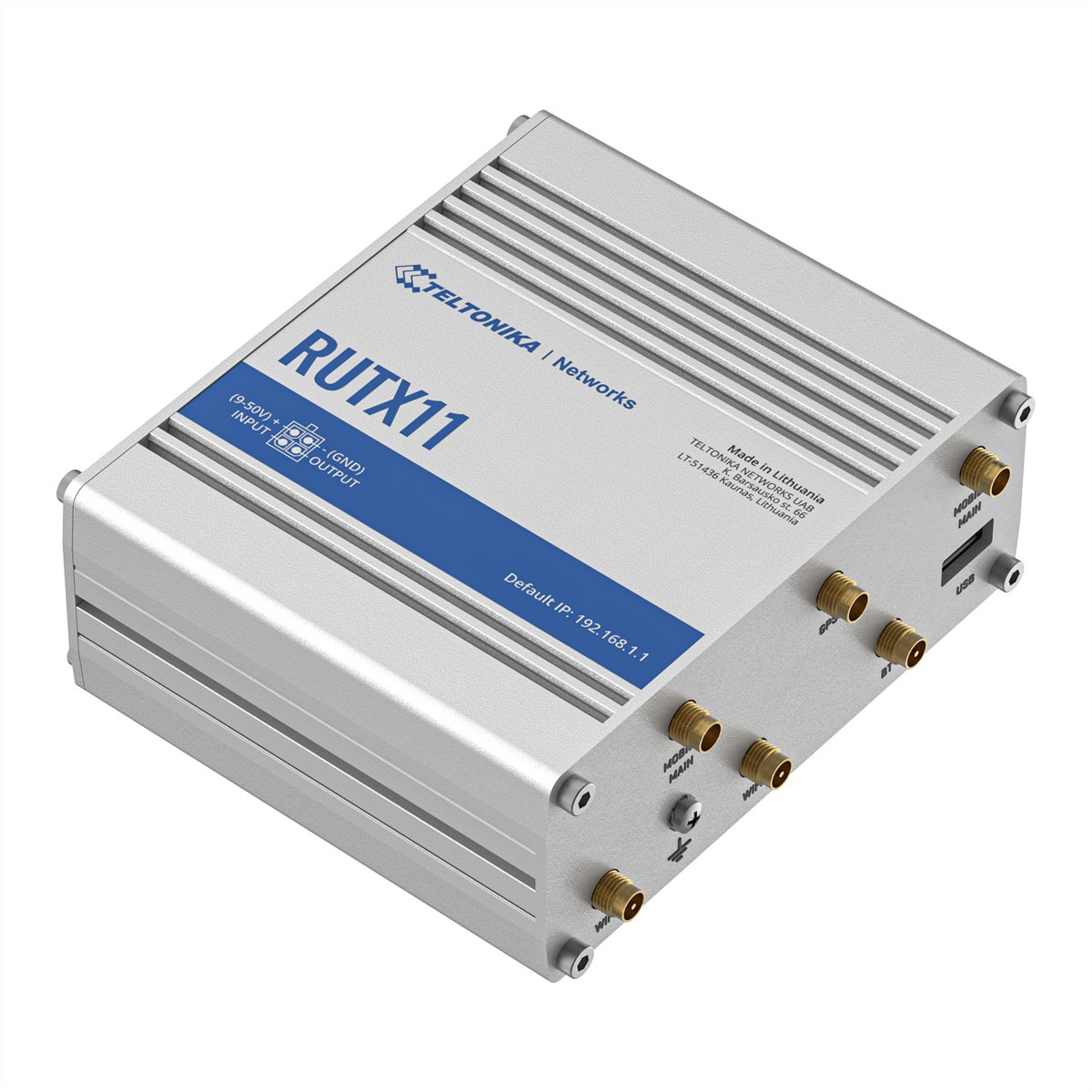 Teltonika RUTX11 router wireless Gigabit Ethernet Banda dubla (2.4 GHz/ 5 GHz) 4G Gri