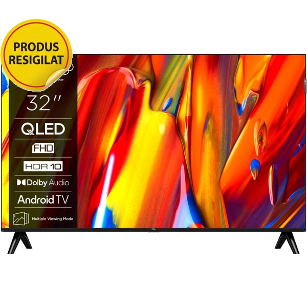 Resigilat Televizor QLED TCL 80 cm (32") 32V5C, Full HD, Smart TV, WiFi, CI+
