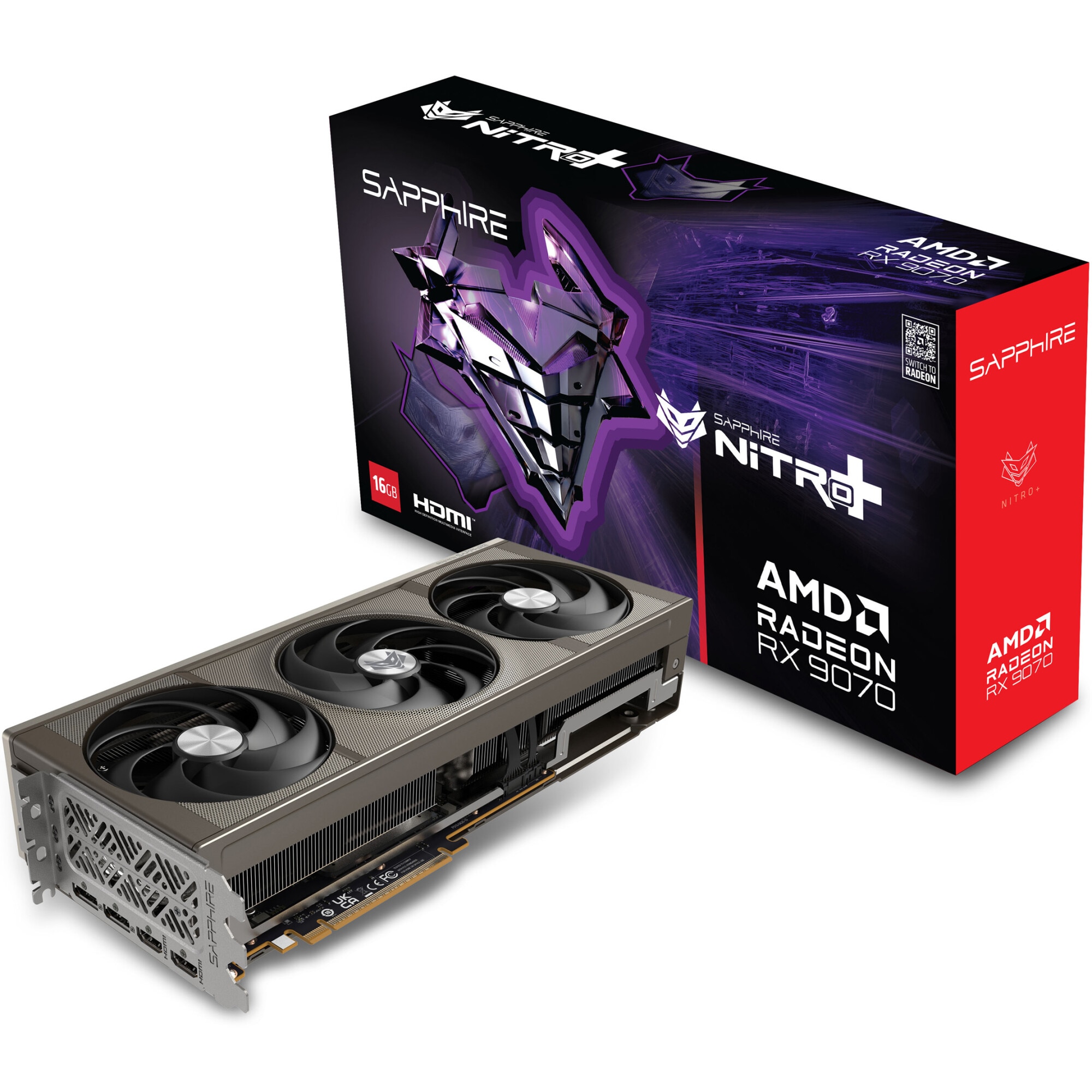 Placa video SAPPHIRE NITRO+ AMD RADEON™ RX 9070 GAMING OC, 16GB GDDR6, 256-bit