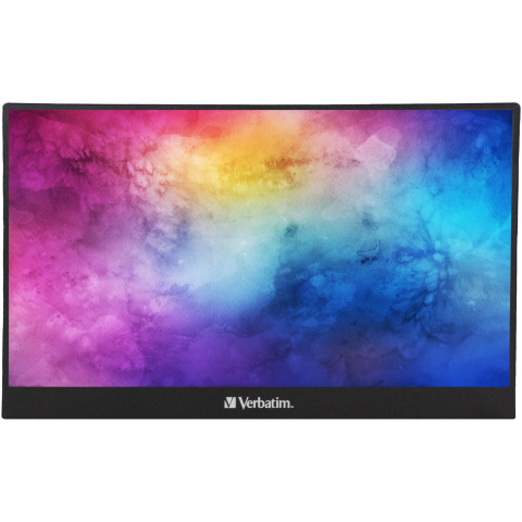 Monitor Portabil LED IPS Verbatim, 14'', Full HD (1920x1080), 6ms, HDR, FreeSync, 2x USB-C, HDMI, USB, PM-14