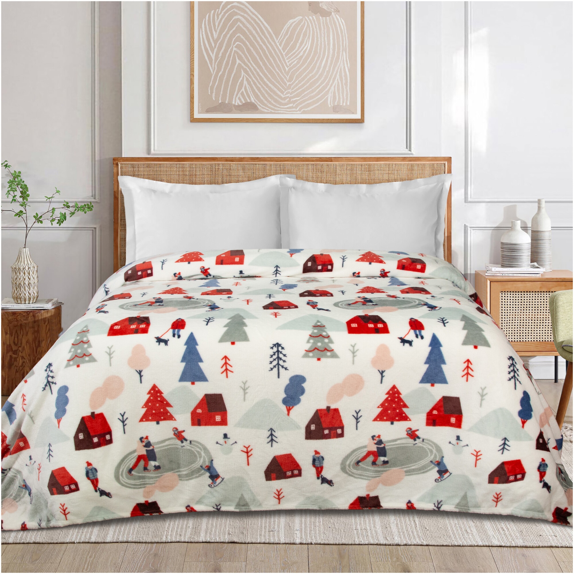 Patura fleece Heinner Home Town, 200 x 220 cm, 250 GSM, 100% poliester