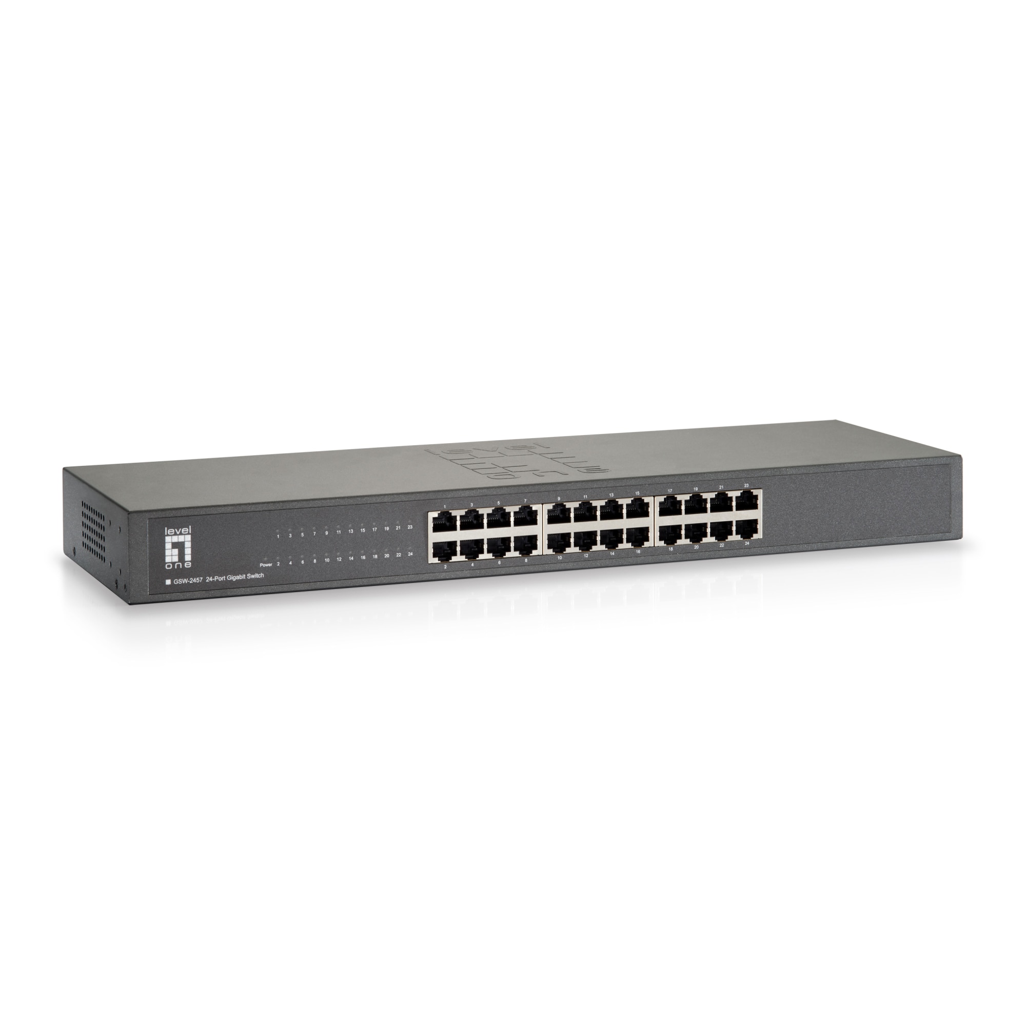 Switch 24-Port Gigabit, LevelOne, Unmanaged, 48 Gbit/s, Rack-mount