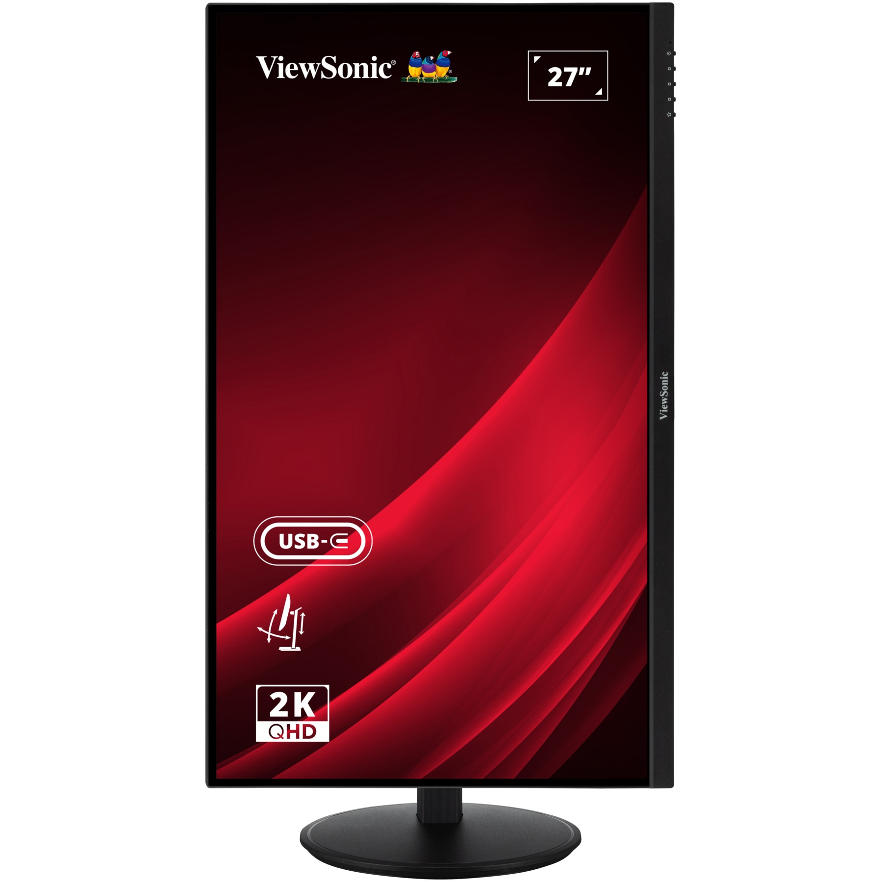 Monitor LED IPS ViewSonic VG2709-2K-MHDU-2 27", QHD (2560x1440), 100Hz, 4ms, Boxe 2.5W x2, USB Type-C Hub USB, HDMI, DisplayPort, Pivot, negru