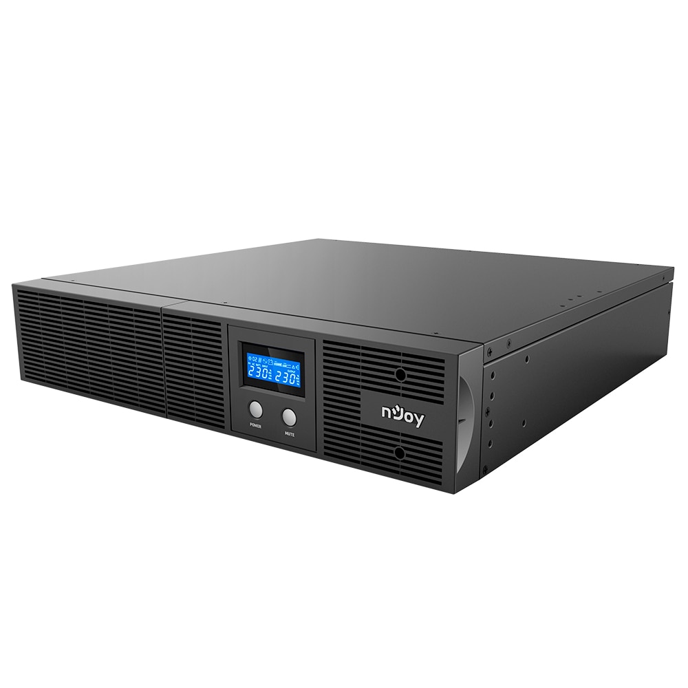 UPS nJoy Argus 2200, 2200VA/1320W, LCD Display, 4 IEC C13 cu Protectie, Management, rack 2U