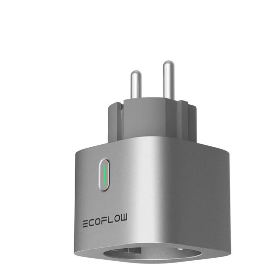 Priza inteligenta Wi-Fi EcoFlow PowerStream SmartPlug, programare, timer, control vocal, Wi-Fi, Bluetooth, monitorizare consum energie, compatibil Matter, aplicatie mobila