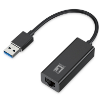 Adaptor retea Gigabit LevelOne USB, 1000 Mbit/s, Negru