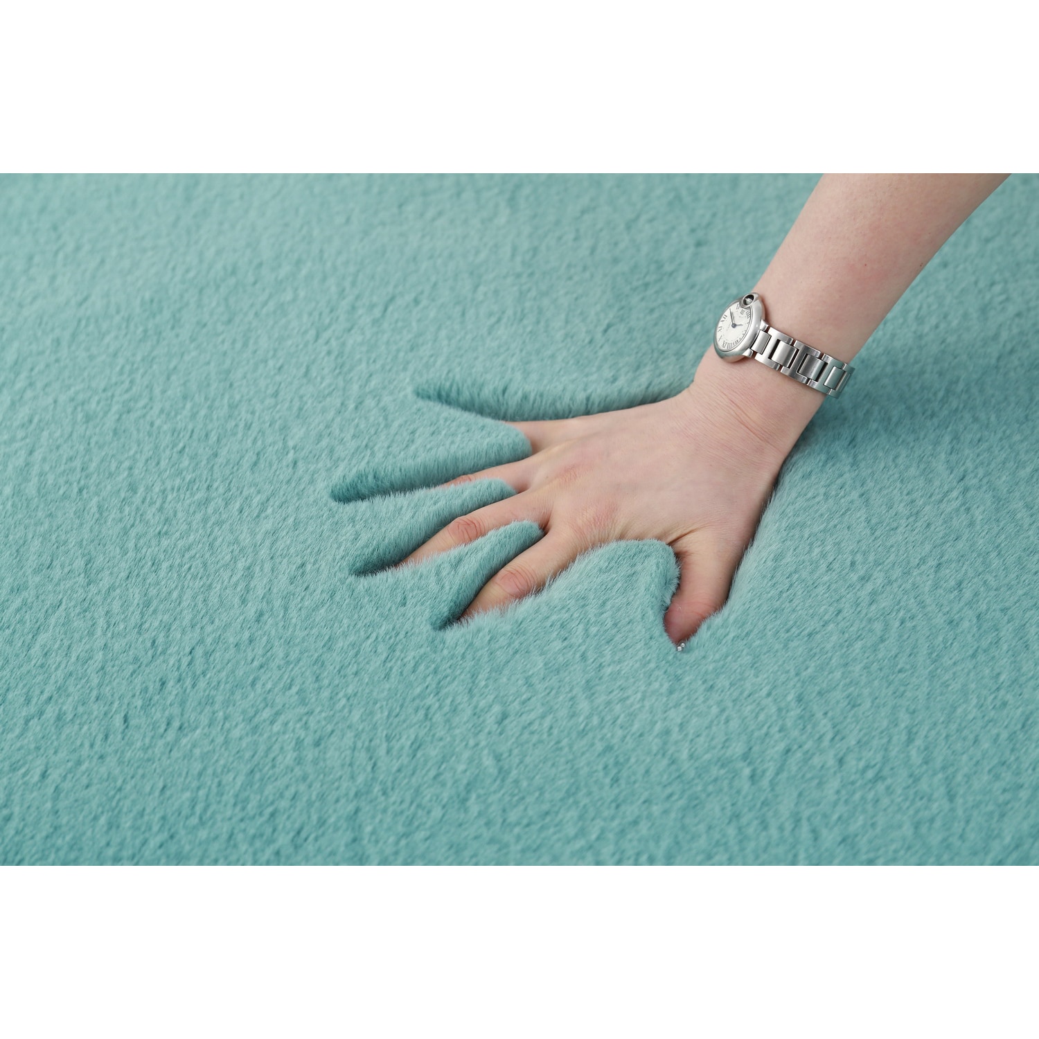 Covor blanita Soft Rabbit Heinner Home, 160x230 cm, turcoaz