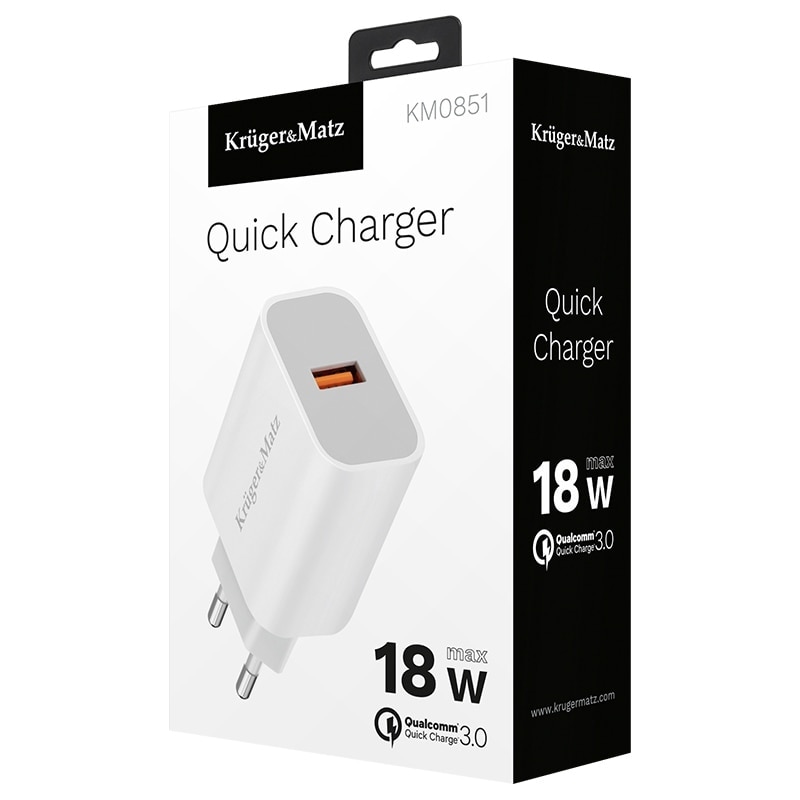 Incarcator retea Quick Charge 3.0 18W Kruger&amp;Matz KM0851