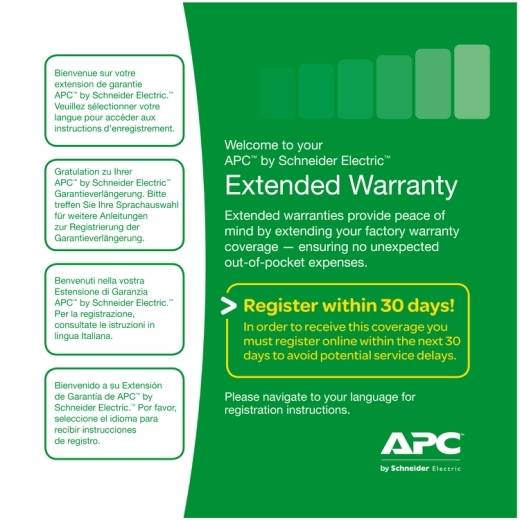 Extensie garantie APC 1 an pentru produs nou din seria BX, BE, BK, BR, SC620I "WBEXTWAR1YR-SP-01"