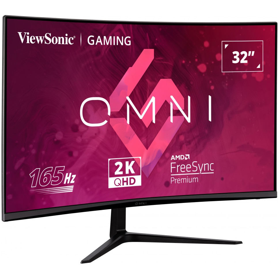 Monitor LED ViewSonic Gaming VX3218C-2K, 165Hz, QHD, Display Port, HDMI, Curbat, Negru