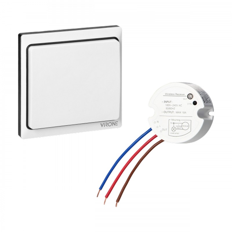 Intrerupator fara fir, Virone, 1000 W, Alb
