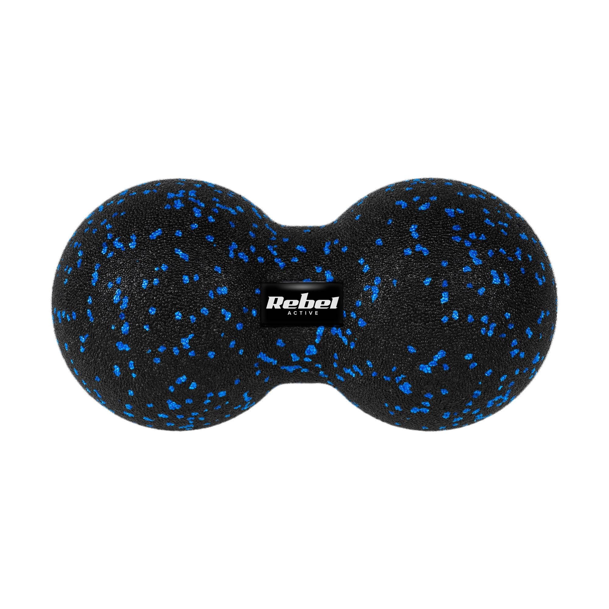 Minge firness Duoball, REBEL, 12cm, negru si albastru, Material Epp