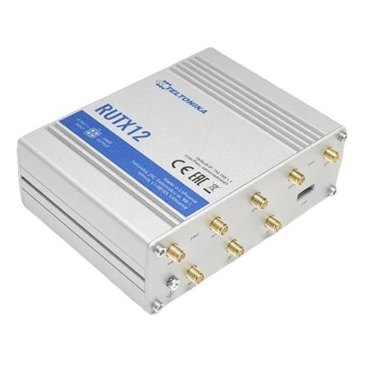 Router Professional Teltonika RUTX12, 4G LTE dual SIM, 5X 10/100/1000mbps, WiFi, Bluetooth, GPS, Modbus, VPN