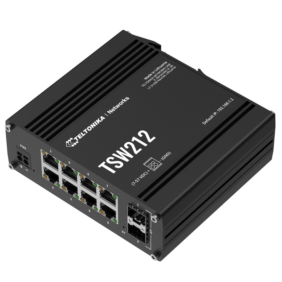 Switch industrial, Teltonika, 10 Porturi, Negru