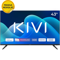 RESIGILAT - Televizor KIVI LED 43U730QB, 109 cm, Smart Android TV, 4K Ultra HD, Clasa G, lipsa picior stand