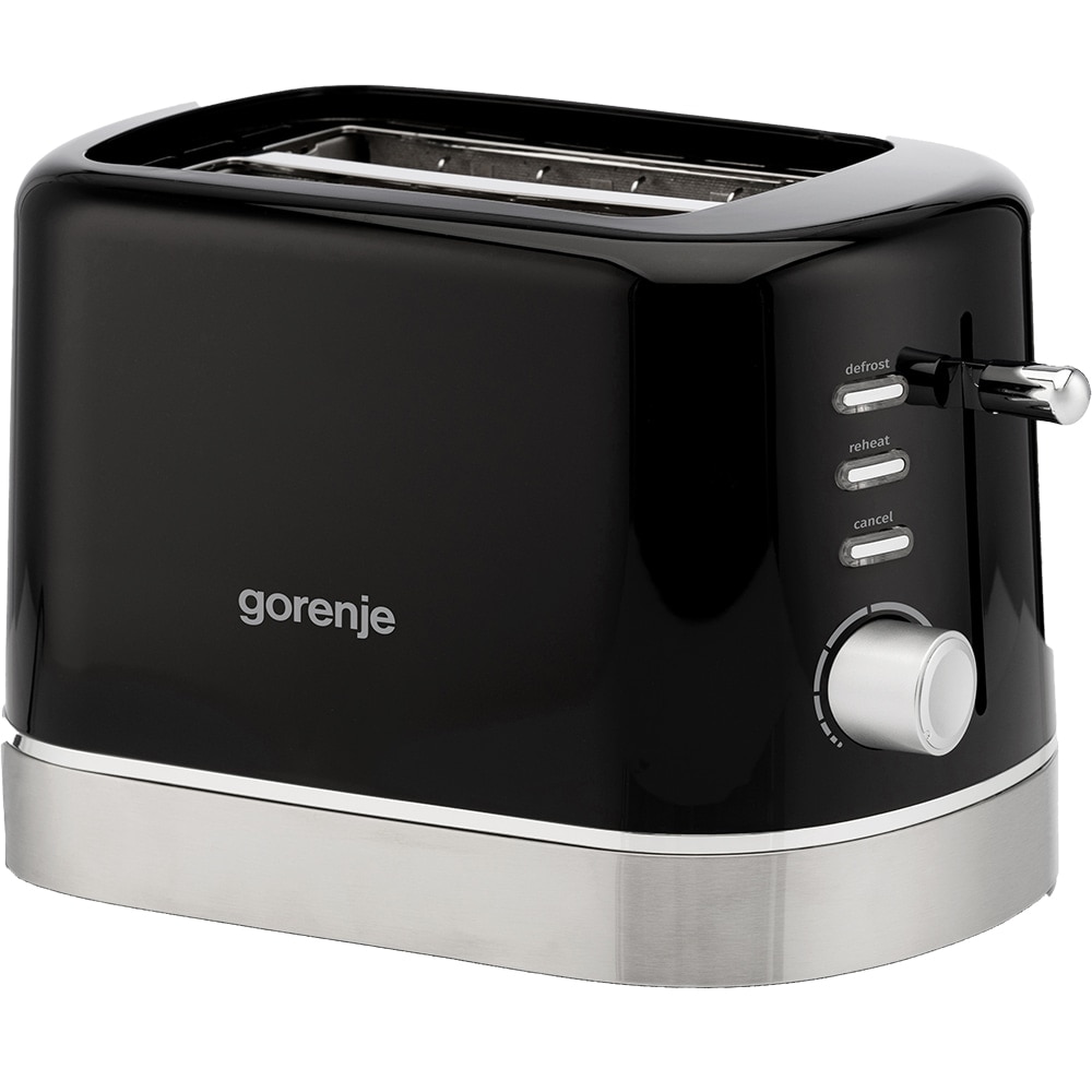 Prajitor de paine GORENJE T800DB, 2 felii, 800W, negru-argintiu