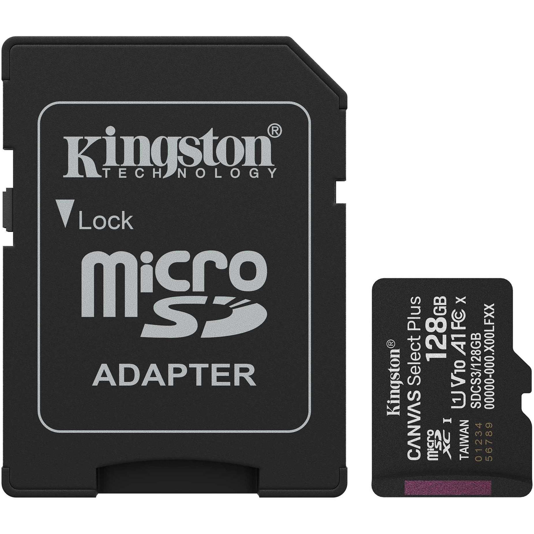Card de Memorie MicroSDXC Kingston, 128GB, Select Plus, Clasa 10 UHS-I Performance, Cu adaptor