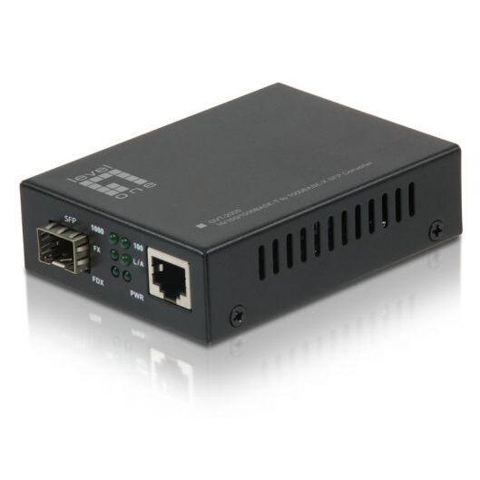 Media convertor, LevelOne, 1000 Mbit/s, Negru