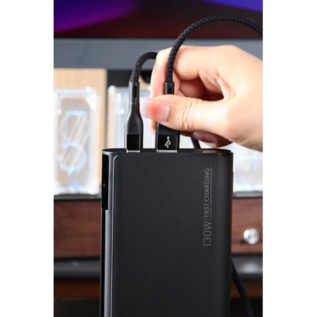 Power Bank, Veger, TC130 25000mAh 130W cu port USB-A si portul USB-C livrare de energie