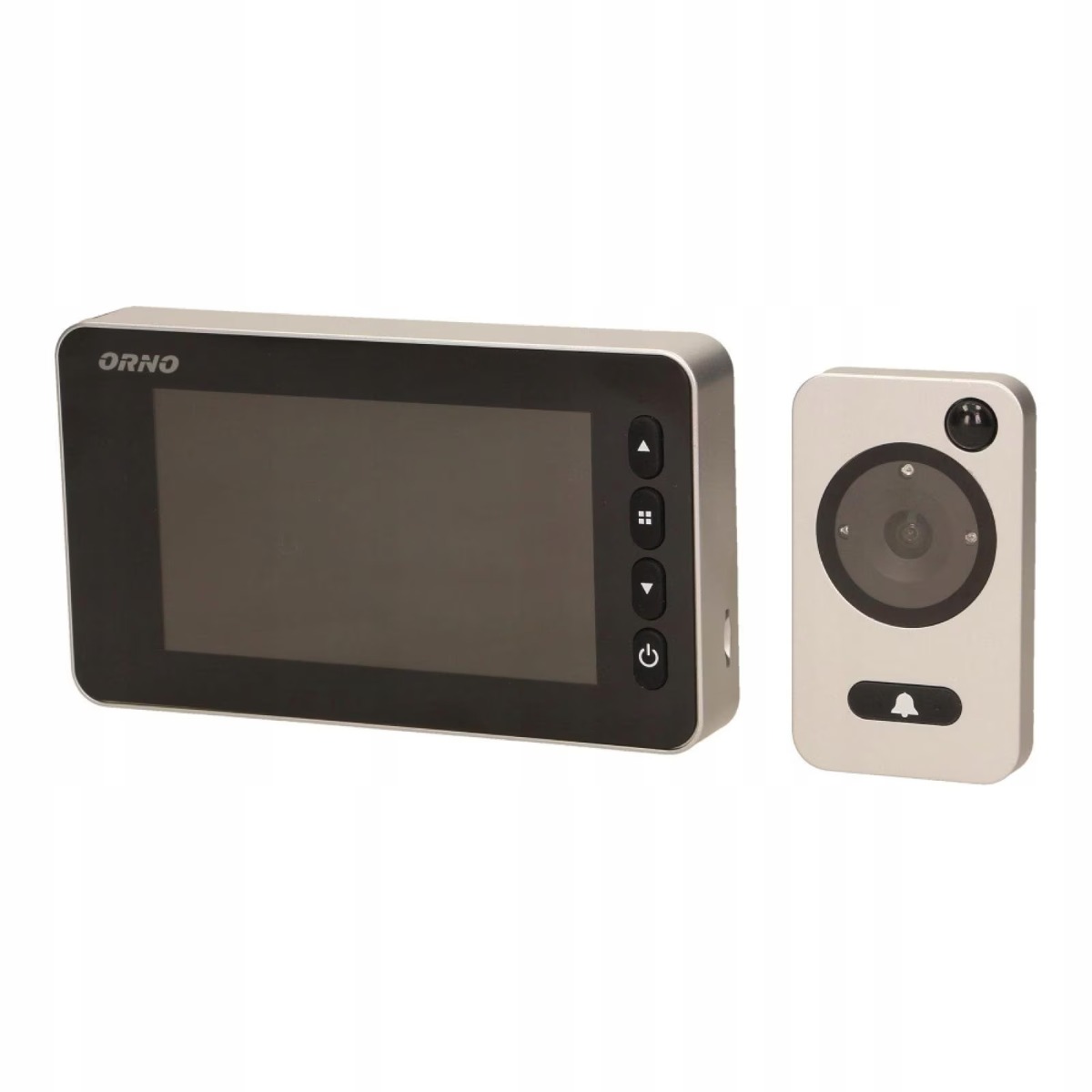 Resigilat Vizor electronic ORNO OR-WIZ-1106, LCD 4.3'', senzor de miscare, sonerie, functie de inregistrare, cititor de carduri SD, memorie, iluminare nocturna, negru/argintiu