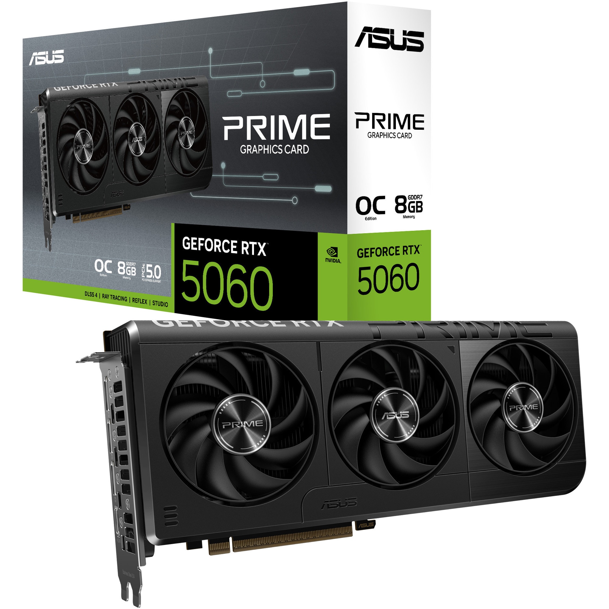 Placa video ASUS PRIME GeForce RTX™ 5060 OC Edition, 8GB GDDR7,128-bit