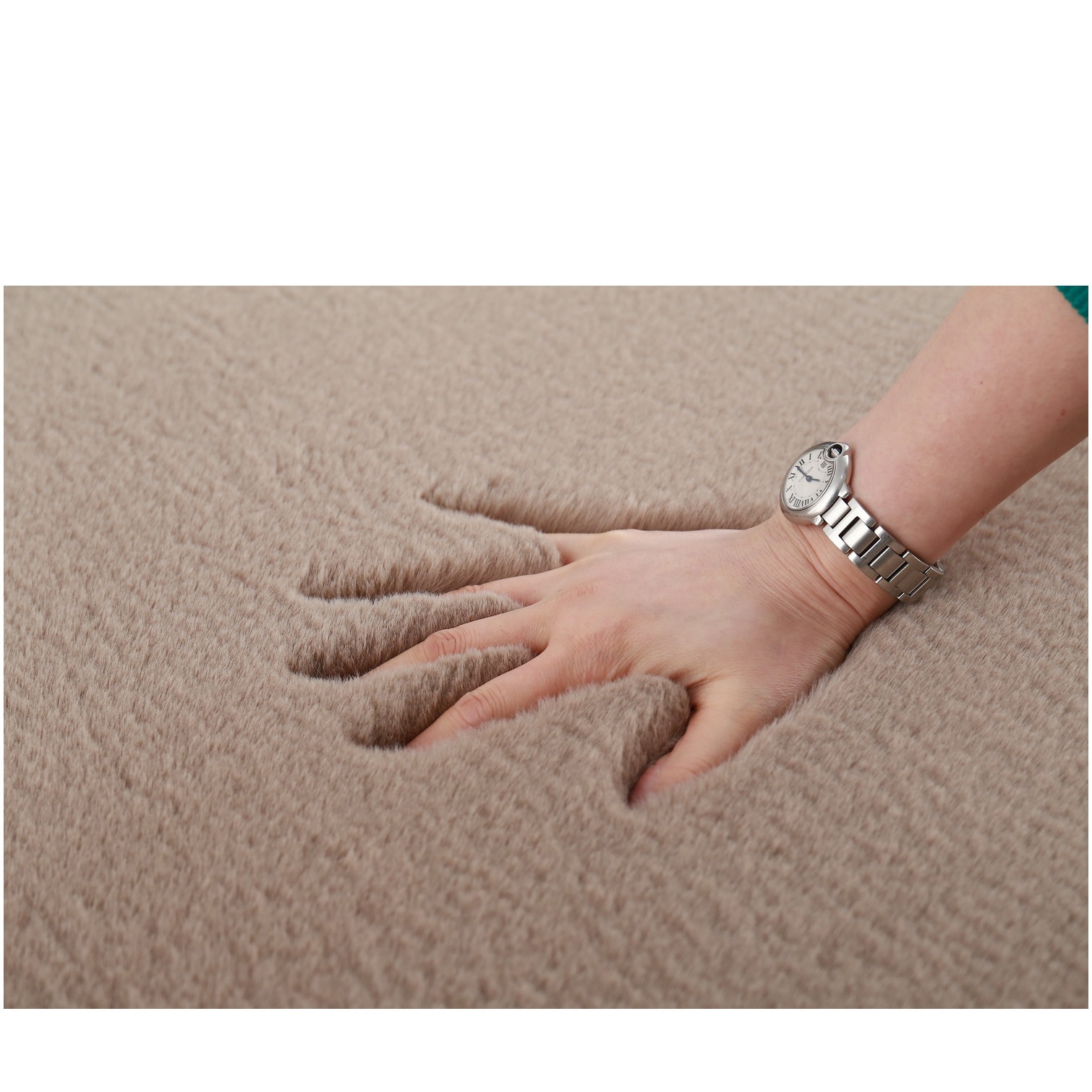 Covor blanita Soft Rabbit Heinner Home, 160x230 cm, maro