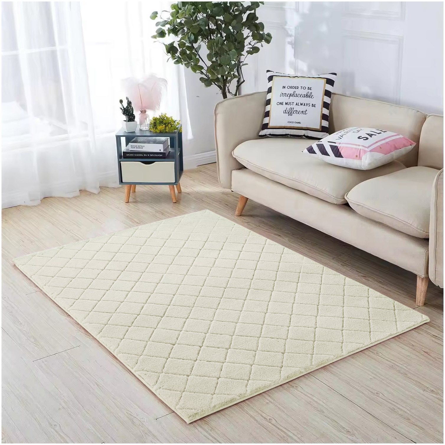 Covor dreptunghiular blanita Heinner Home Lavi, 200 x 300 cm, 1550 g/m², 100% Poliester, crem