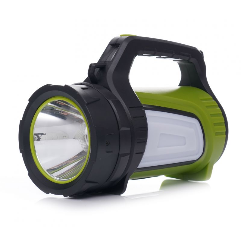 Lanterna LED de mana cu 3 surse de lumina, 10 W, 1000 lumeni, 8-20 h autonomie, cu functie de acumulator extern
