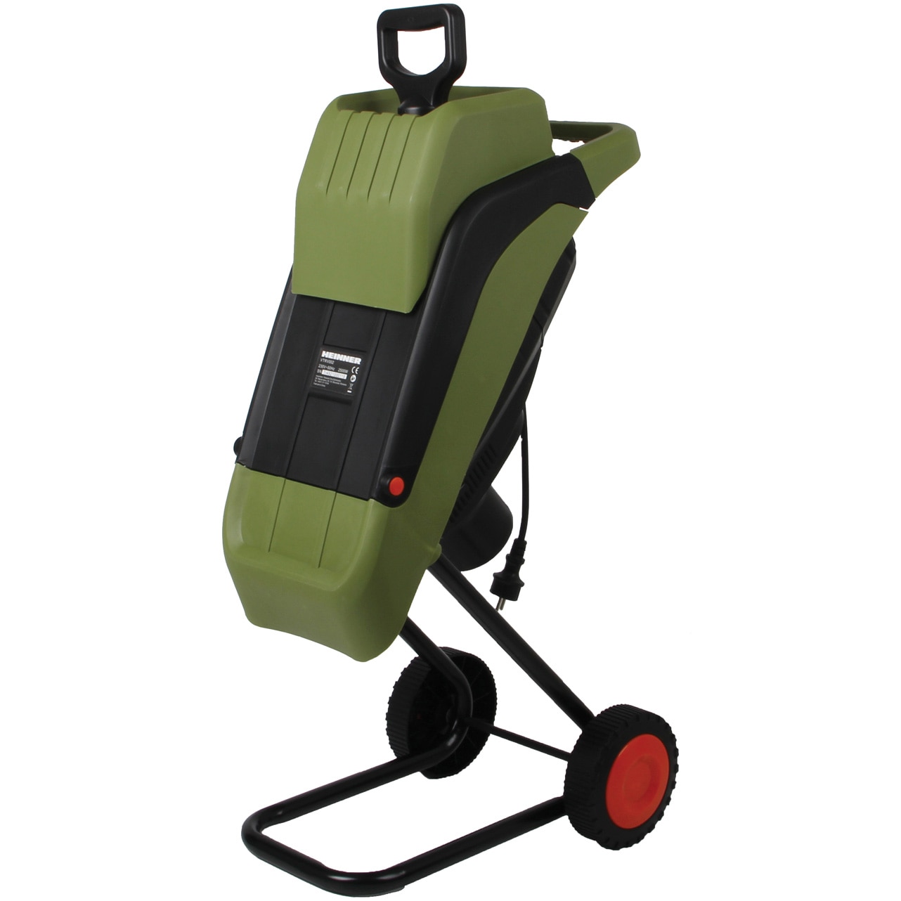 Tocator crengi si resturi vegetale electric Heinner VTRV002,putere 2500 W,diametru maxim taiere 45 mm,roti transport