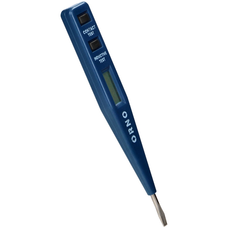 Tester electric universal ORNO OR-AE-13289, afisaj, 5 in 1, test de prezenta, masurare, inductie, continuitate, polarizare DC, Albastru