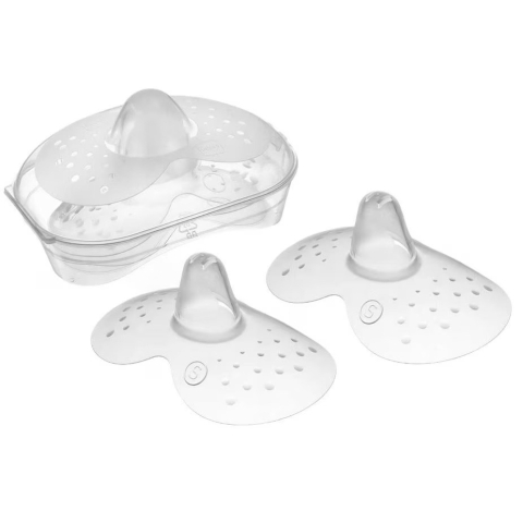 Set 2 protectii din silicon pentru mameloane, marimea S, MAM 831997, Transparent