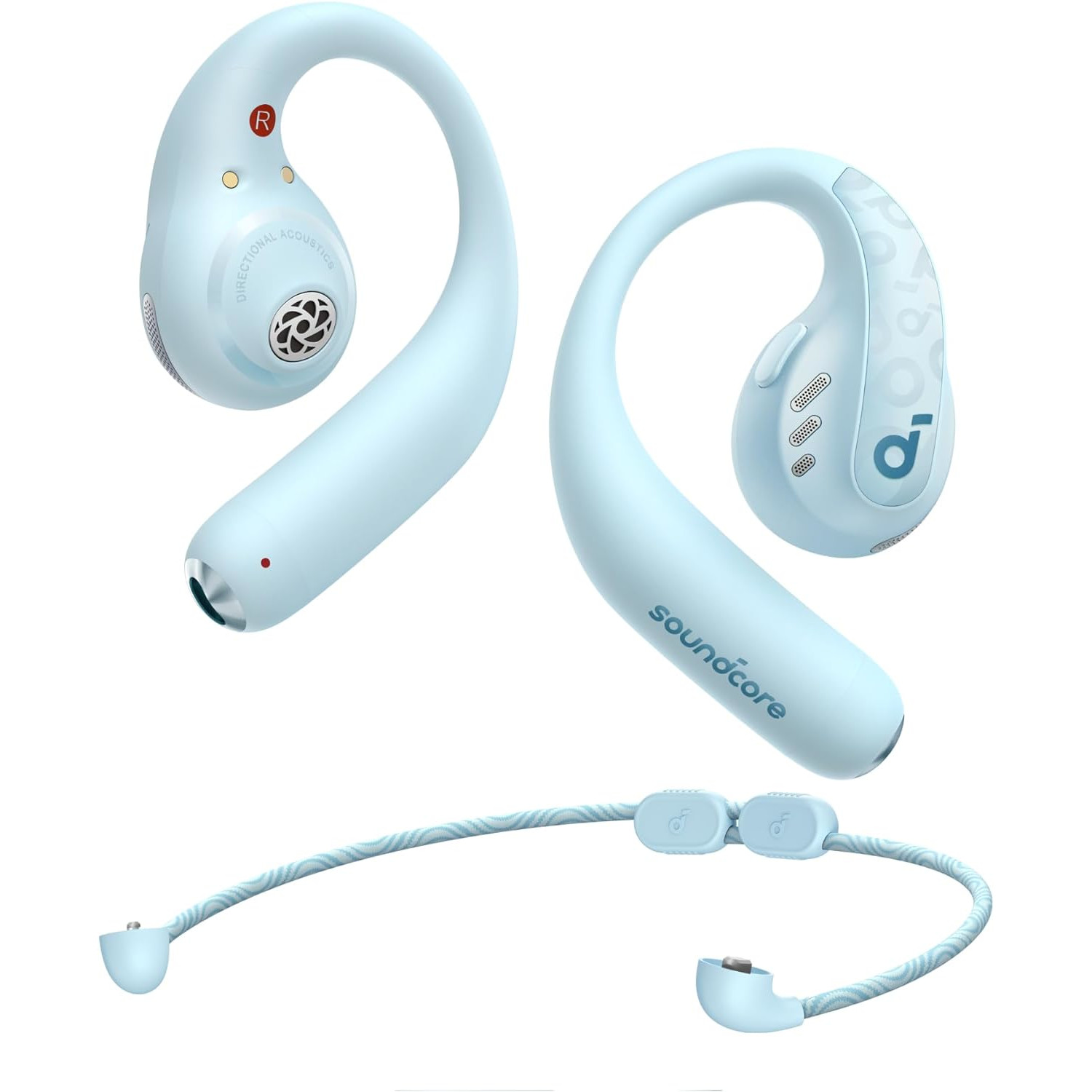 Casti Open-Ear Anker Soundcore AeroFit Pro, True Wireless, Bluetooth 5.3, IPX5, Albastru
